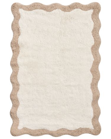 Bath Mat NANGAL Brown/ Beige 60 x 90 cm Cotton