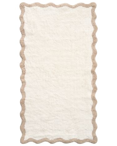 Bath Mat NANGAL Brown/ Beige 80 x 150 cm Cotton