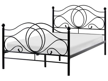 Bed Metal LYRA 120 x 200 cm (EU Small Double) Black