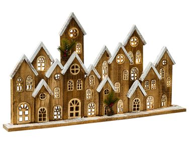 Christmas Decoration LED MALLOS House 45 cm Brown