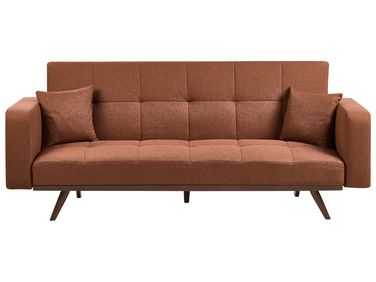 Sofa Bed 3 Seater HJULBY Golden Brown