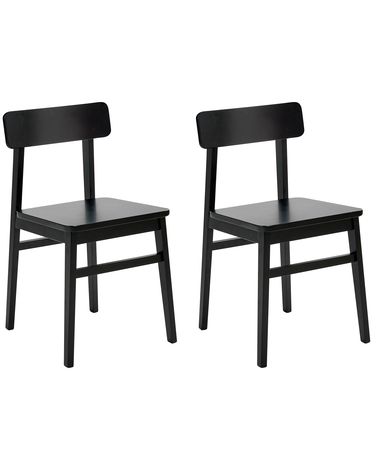 Esszimmerstuhl 2er Set GORRE Holz Schwarz