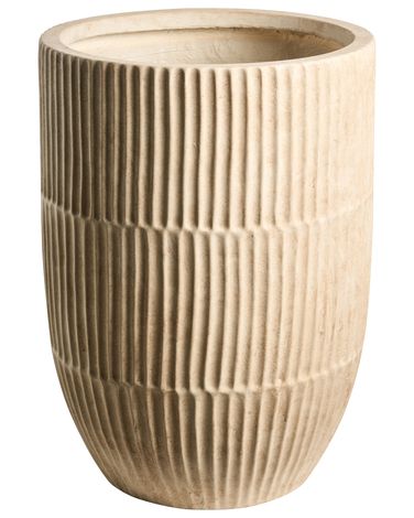 Blumenkübel POROS 36 cm Hellbeige