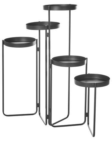 Plant Stand NANTEN 87 cm Black Metal