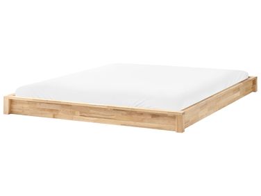 Bett ohne Kopfteil Holz ANTRAS 160 x 200 cm Hellbraun