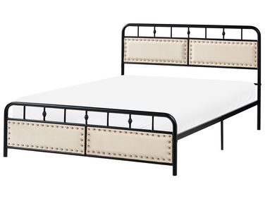 Bed Metal BREUILLET 140 x 200 cm Black