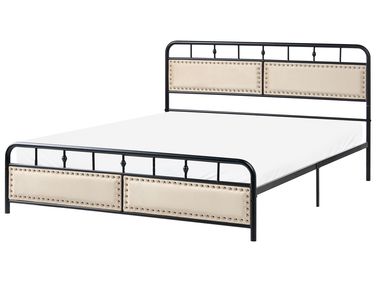 Bed Metal BREUILLET 160 x 200 cm Black