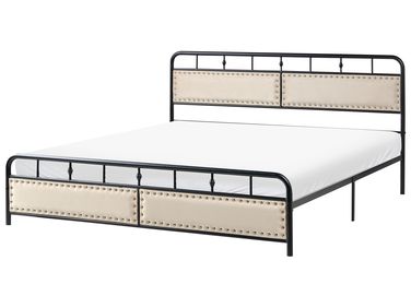 Bed Metal BREUILLET 180 x 200 cm Black