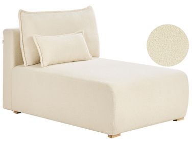 Chaiselongue NERBO Bouclé Cremeweiß