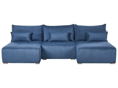 U-förmiges Modulsofa NERBO Blau Stoff