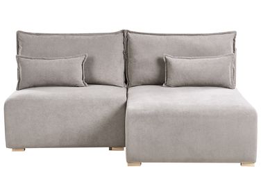 Modul Ecksofa NERBO Stoff Grau linksseitig