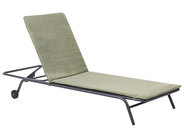 Sun Lounger VOLTERRA Reclining Metal Green