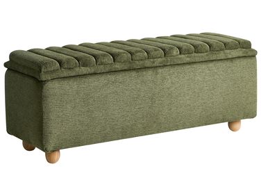 Upholstered Storage Bench SALIDA Fabric Green