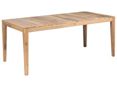Gartentisch CHIOGGIA 90 cm 180 cm zertifiziertes Akazienholz Hellbraun