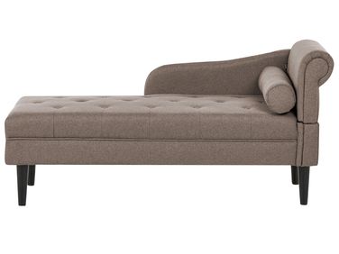 Rechtsseitige Chaiselongue YVOIRE Stoff Taupe