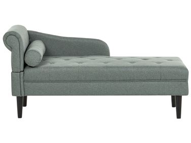 Linksseitige Chaiselongue YVOIRE Stoff Grün