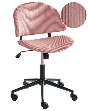 Bürostuhl KIANA Cord Rosa