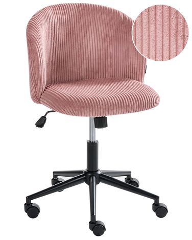 Bürostuhl MILES Cord Rosa