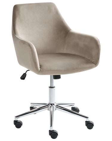 Bürostuhl WELLSTON Samtstoff Taupe