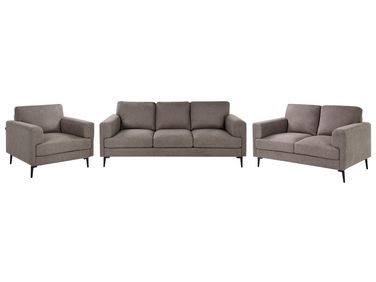 Sofa Set 6-Sitzer LOUSTO Stoff Braun