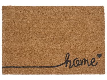 Doormat LEDIANAIA Natural 40 x 60 cm Text Coir