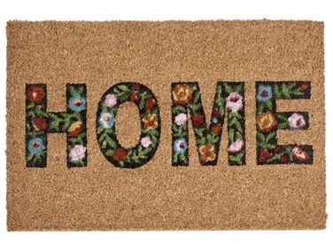 Doormat ZAMBALES Natural 40 x 60 cm Text Coir