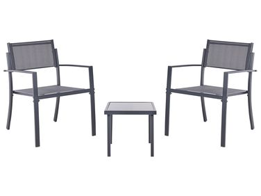 Bistro Set TAVOLETO Metall Dunkelgrau