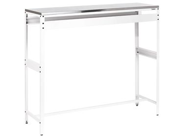 Outdoor-Bartisch MAENZA 120 cm 40 cm Metall Weiß
