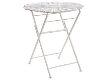 Outdoor Bistrotisch PAVIA 71 cm 71 cm Metall Cremeweiß