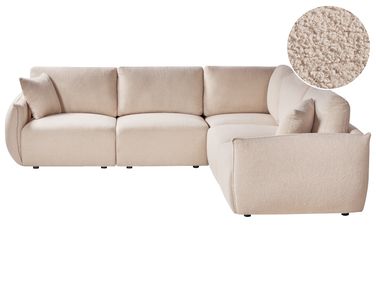 Modul Ecksofa 5-Sitzer MESNALI linksseitig Beige