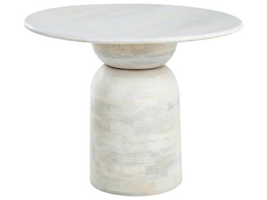 Esstisch MURTLE Weiß 110 cm 110 cm Mangoholz