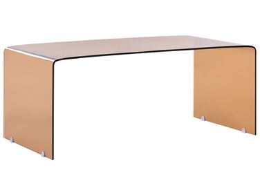 Couchtisch KENDALL Sicherheitsglas Braun