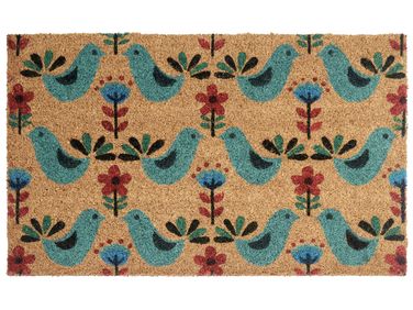 Doormat TANANA Multicolour 45 x 75 cm Bird Coir