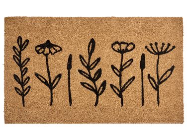 Doormat AGIAK Natural 50 x 80 cm Flower Coir
