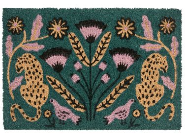 Fußmatte NAKNEK Bunt 40 x 60 cm Katze Vogel Blume Kokosfasern
