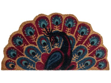 Doormat NULATO Multicolour 45 x 75 cm Peacock Coir