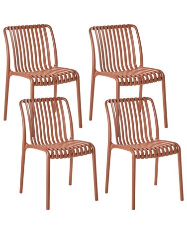 Gartenstuhl 4er Set ARICCIA Hellrot