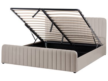 Ottoman Bed LUNAN Taupe 180 x 200 cm (EU Super King)
