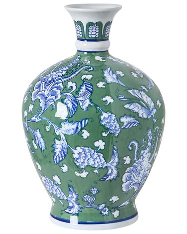 Blumenvase VALLADOLID Porzellan 36 cm Grün
