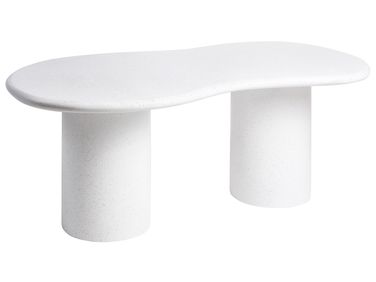 Gartentisch SIRMIONE 200 cm 110 cm Terrazzo Optik Terrazzo Weiß