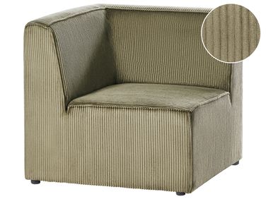 Corner Seat LEMVIG Left Hand Green Corduroy
