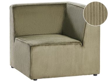 Corner Seat LEMVIG Right Hand Green Corduroy