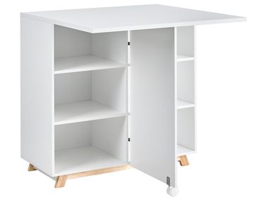 Cabinet Desk FLOMOT White 80 cm 40/80 cm Folding