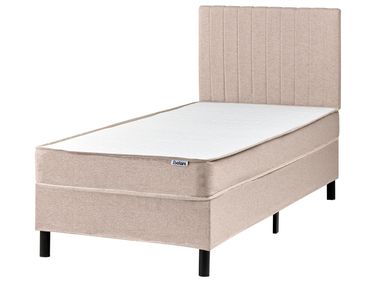 Boxspringbett Stoff COUNTESS 90 x 200 cm Beige