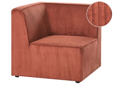 Eckmodul LEMVIG linksseitig Goldbraun Cord