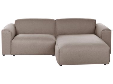 Ecksofa 3-Sitzer FAABORG Stoff Taupe linksseitig