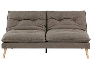 Sofa Bed 3 Seater YILA Fabric Brown