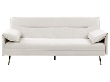 Sofa Bed 3 Seater VAYLA Fabric Off-White