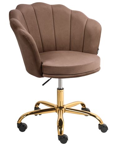 Desk Chair MONTICELLO Velvet Brown