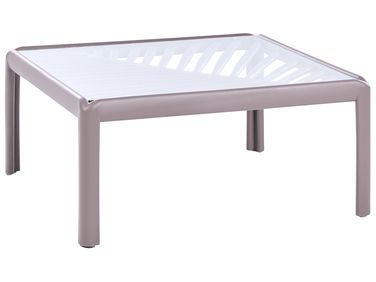 Garden Coffee Table FERRETTI 69 cm 69 cm Taupe